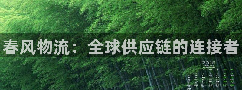 豪门国际注册送：春风物流：全球供应链